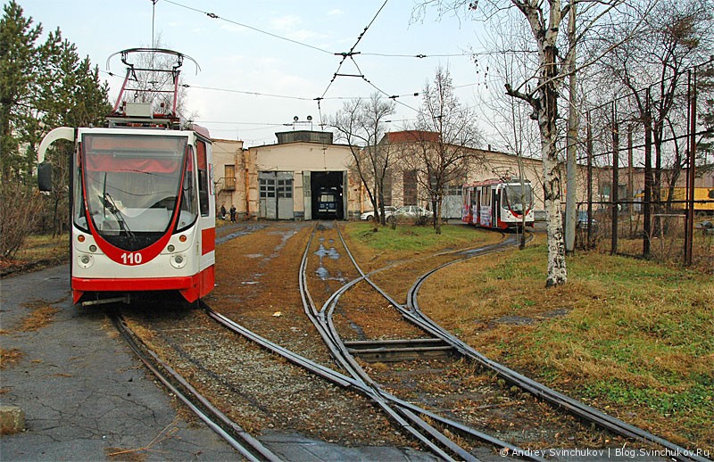 Трамвайное депо в Хабаровске