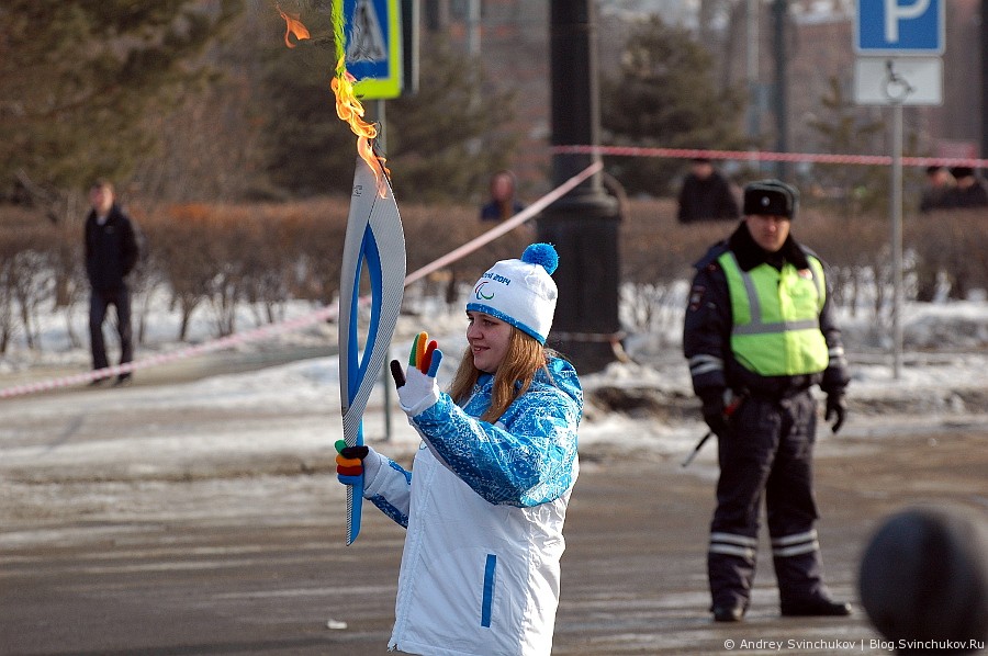 Паралимпийский огонь в Хабаровске