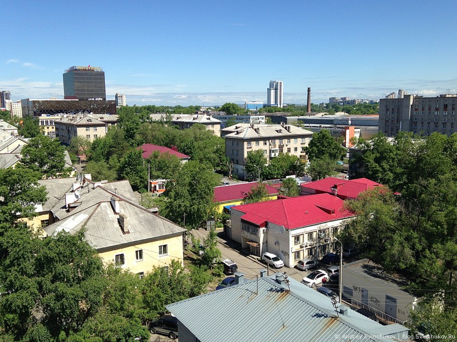С верхних этажей офисных зданий Хабаровск