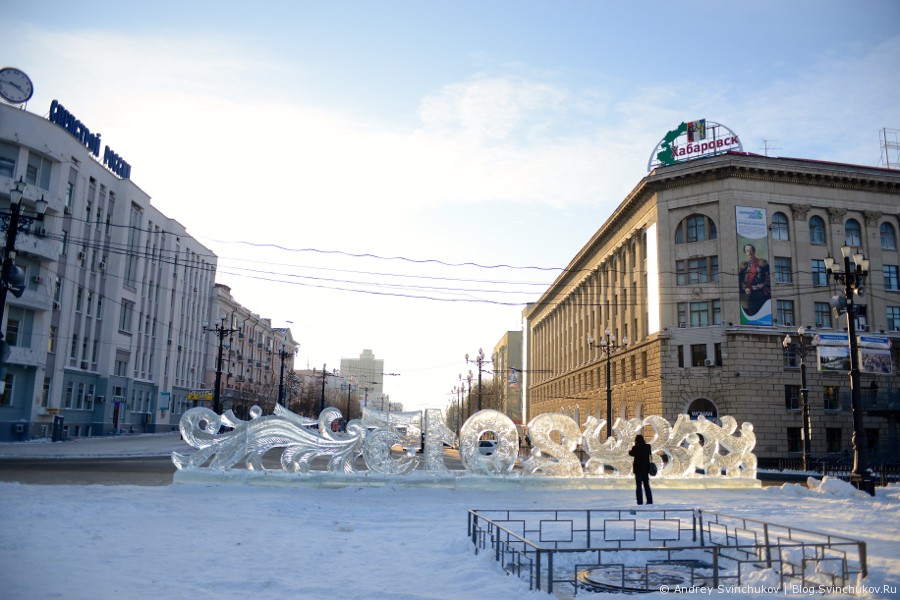 Новогодняя площадь Ленина в Хабаровске