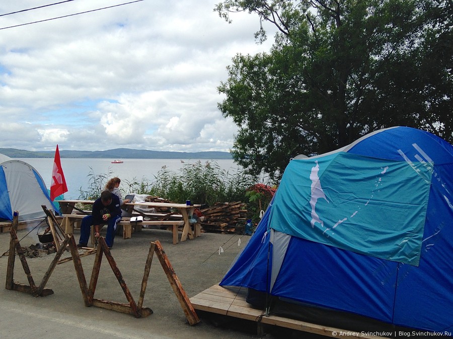 Палаточный лагерь на Сахалине