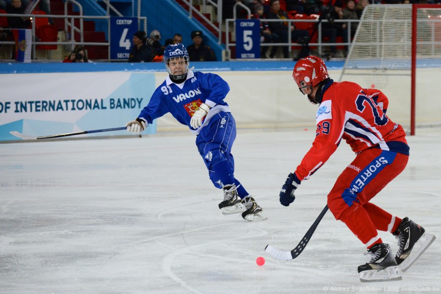 Чемпионат мира по хоккею с мячом — 2015. Матч Россия - Финляндия
