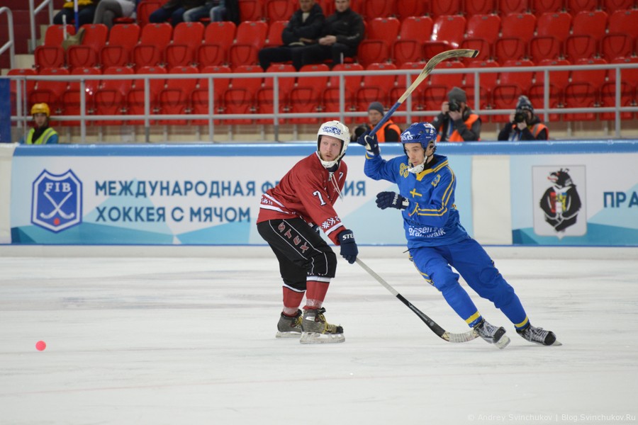 Чемпионат мира по хоккею с мячом — 2015. Матч Швеция - Латвия