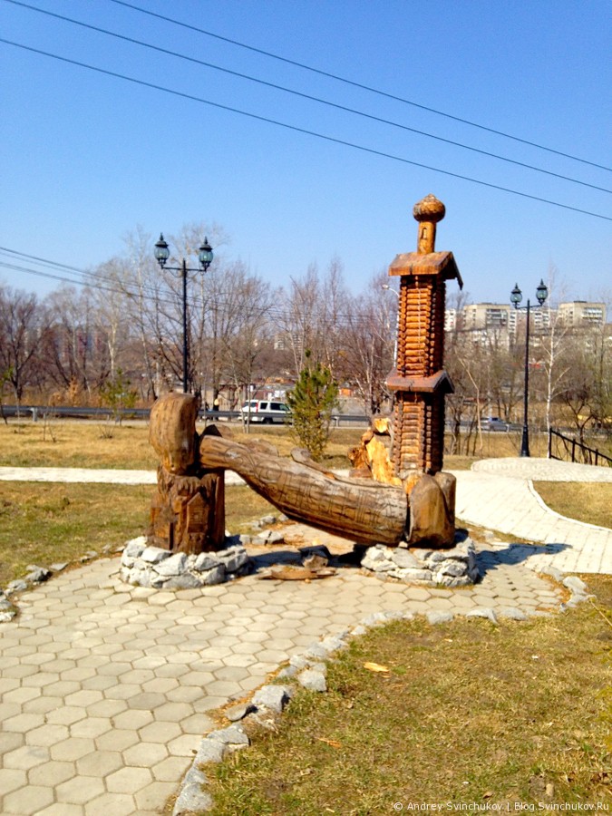 Деревянные скульптуры в парке "Северный"