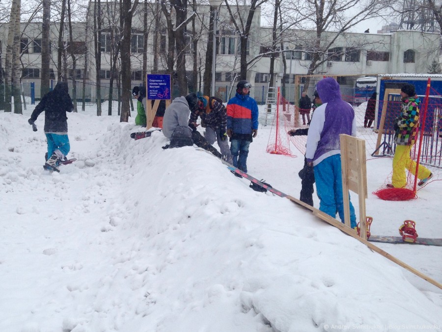 Каток и сноуборд парк на стадионе им. Ленина в Хабаровске