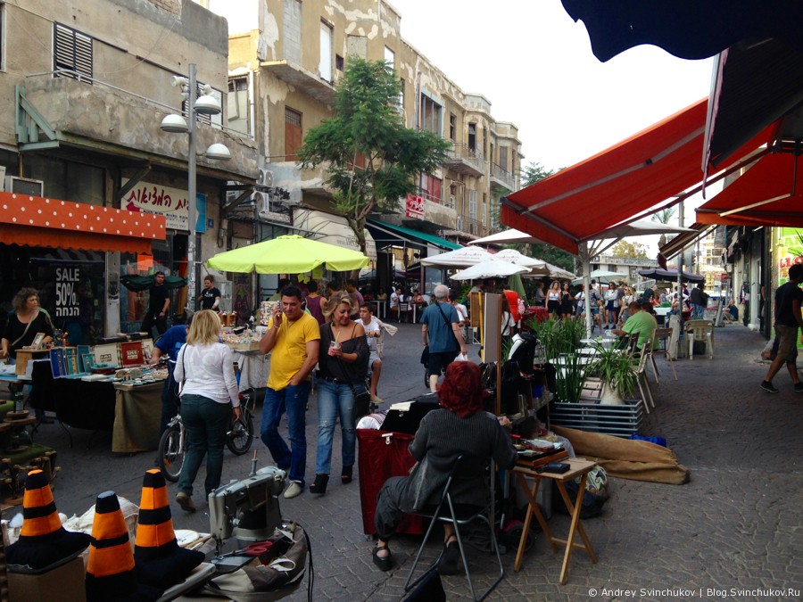 Рынок и пешеходная улица в Тель-Авиве