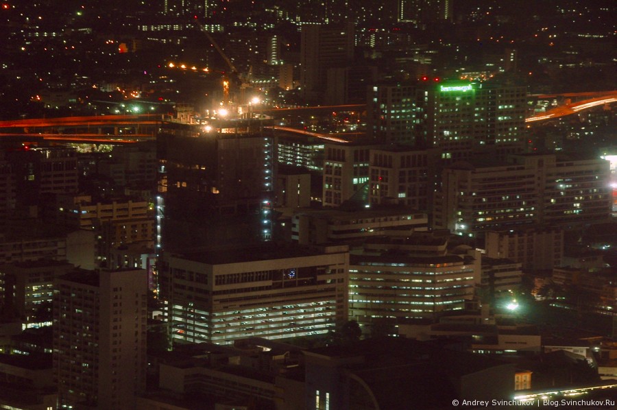 Ночной Бангкок с высотки  Baiyoke Sky Hotel