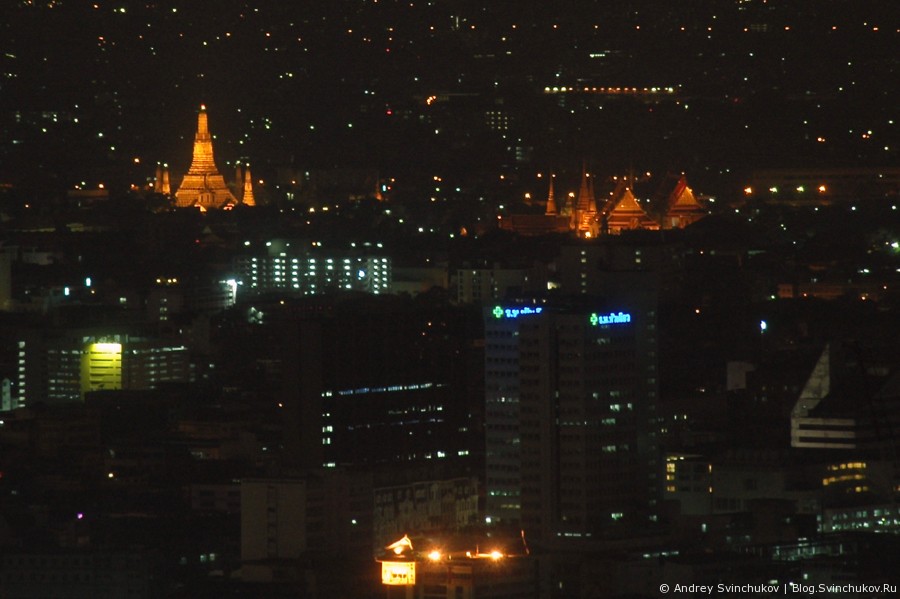 Ночной Бангкок с высотки  Baiyoke Sky Hotel