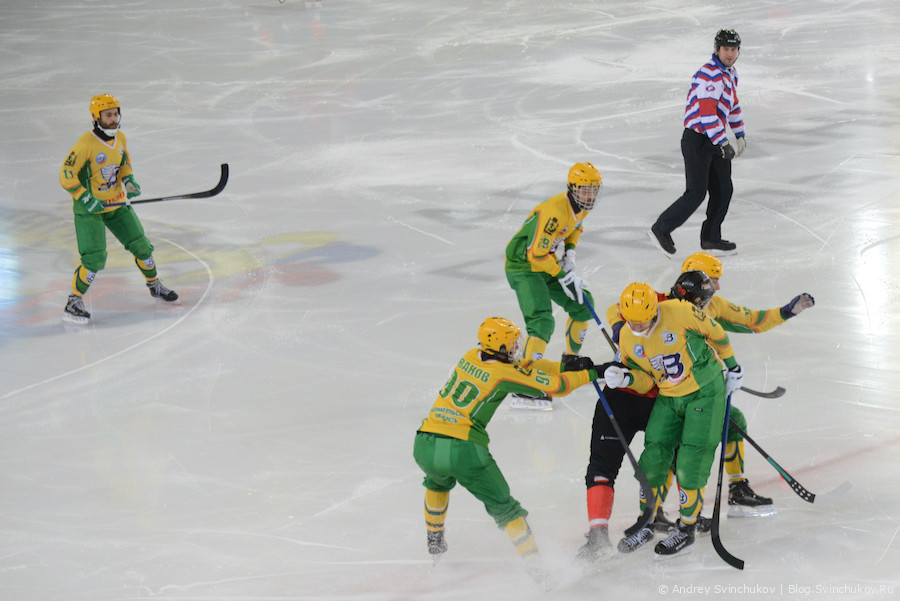 Хоккей с мячом. Матч за 3-е место в Чемпионате России между командами "СКА-Нефтяник" - "Водник"